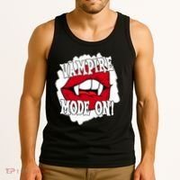 Vampire Mode On Fangs Lips Halloween Tank Top thumb 3
