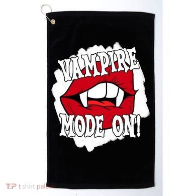 Vampire Mode On Fangs Lips Halloween Golf Towel