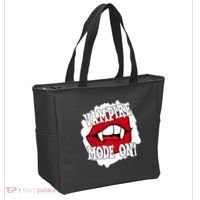 Vampire Mode On Fangs Lips Halloween Tote Bag thumb 2