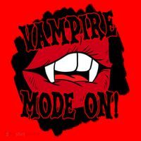 Vampire Mode On Fangs Lips Halloween Santa Hat thumb 1