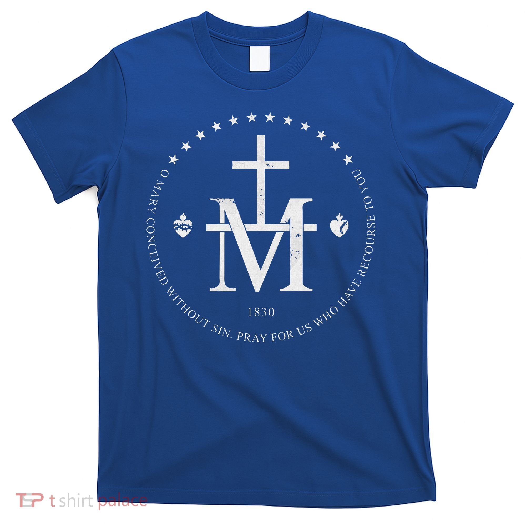 Virgin Mary Of Miraculous Medal Our Lady Marian Cross T-Shirt
