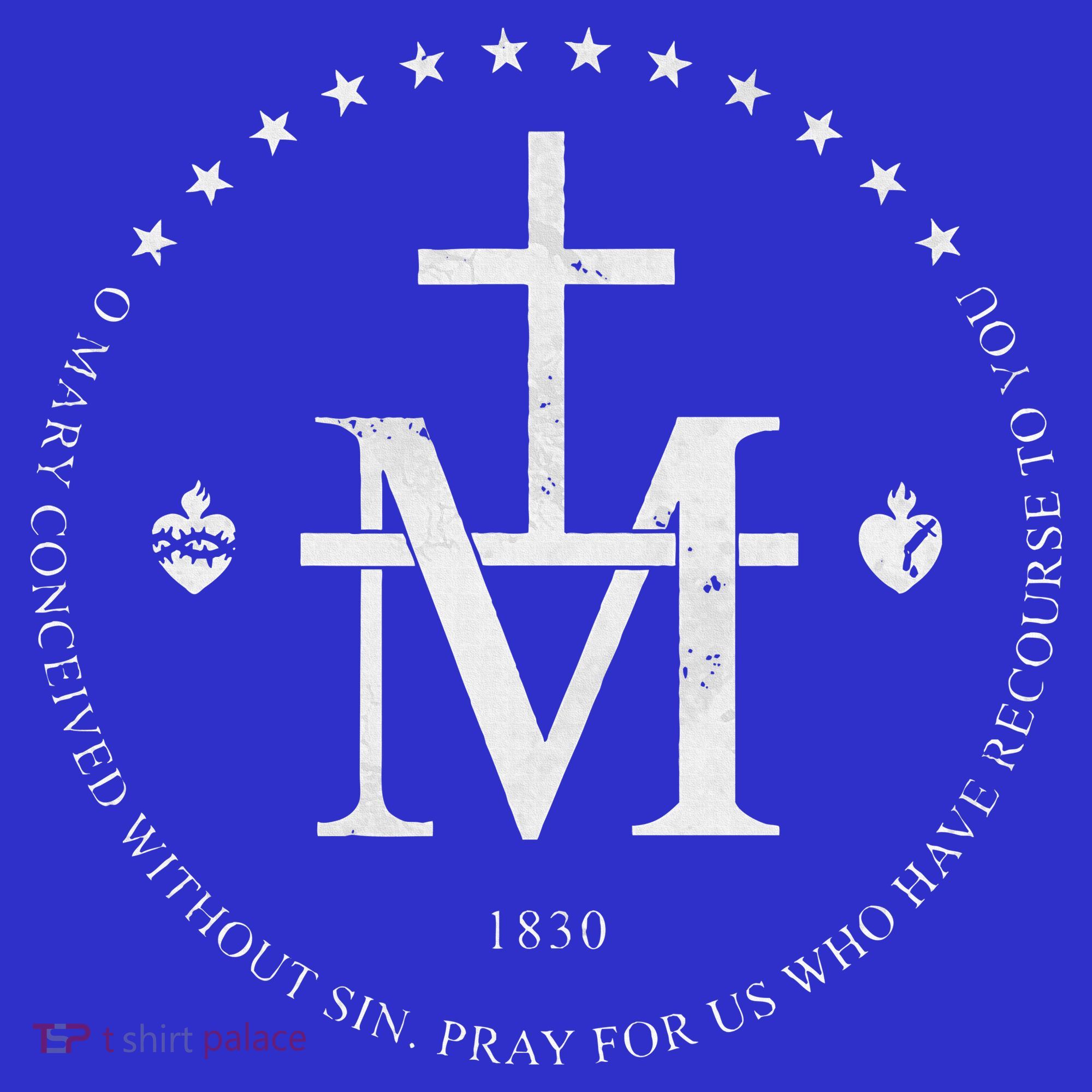 Virgin Mary Of Miraculous Medal Our Lady Marian Cross T-Shirt