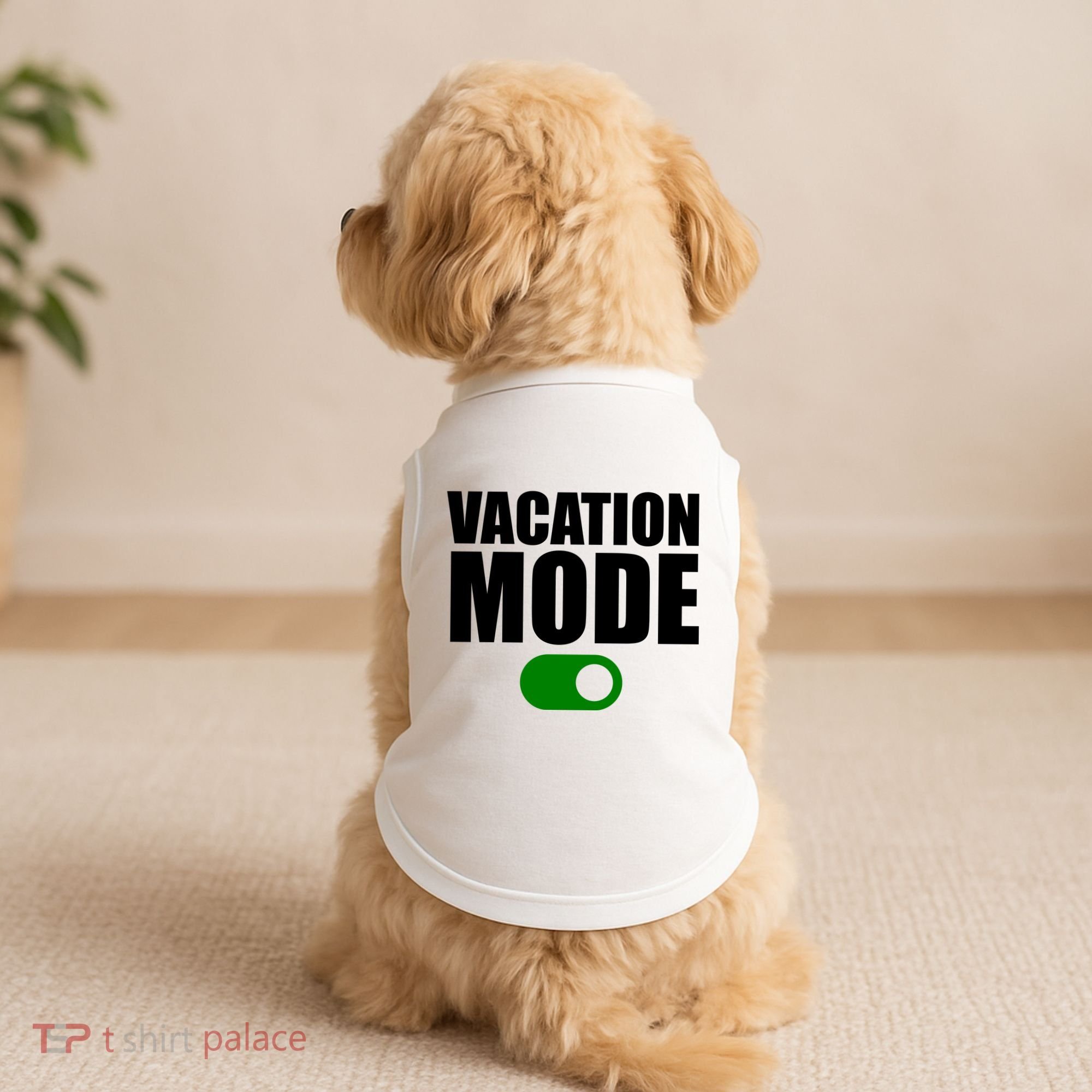 Vacation Mode On Doggie Tank