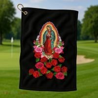 Virgin Mary Our Lady Of Guadalupe Catholic Saint Golf Towel thumb 1