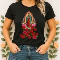 Virgin Mary Our Lady Of Guadalupe Catholic Saint Women's T-Shirt thumb 2
