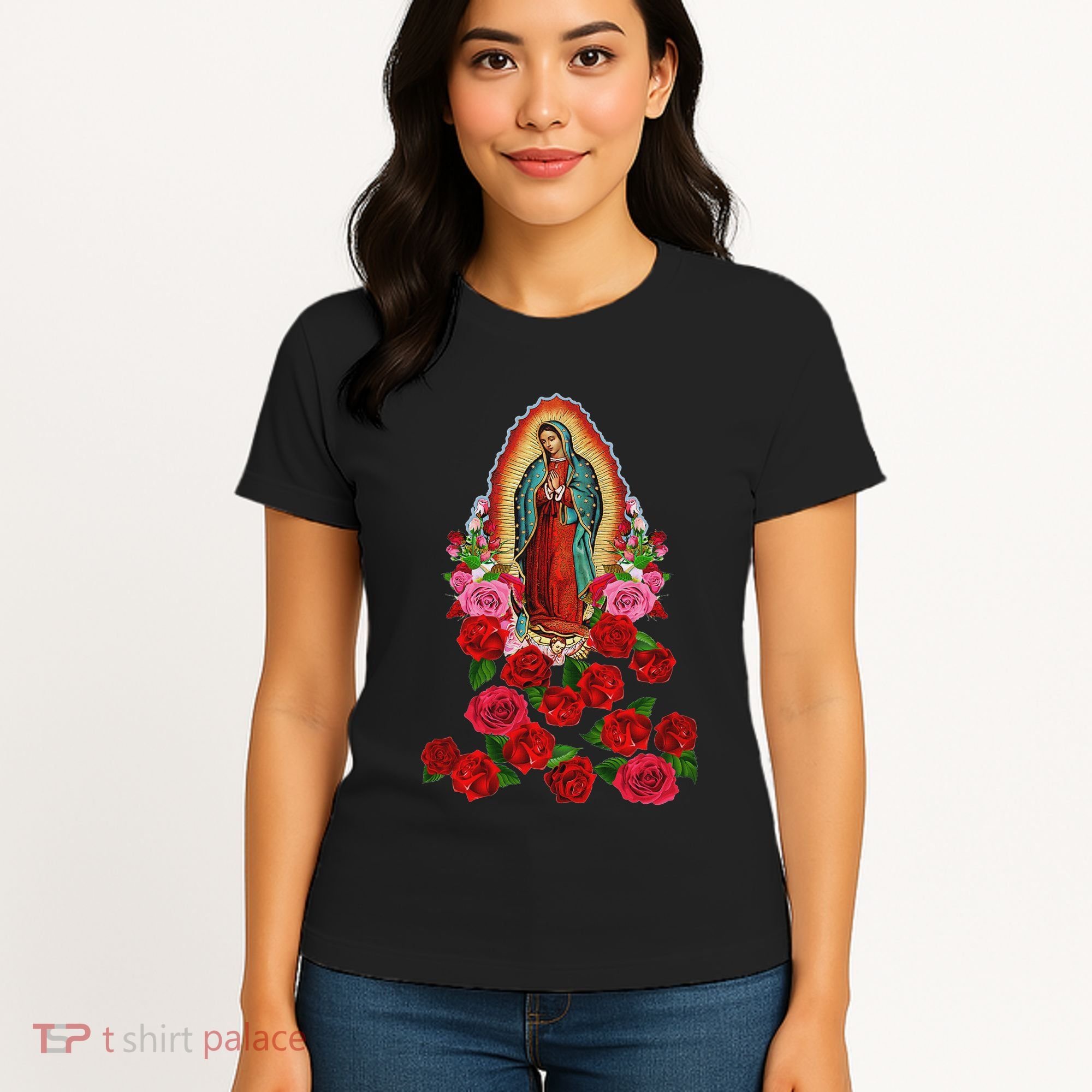 Virgin Mary Our Lady Of Guadalupe Catholic Saint Women's T-Shirt