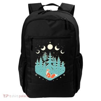 Vintage Moon Phases Forest Fox Backpack