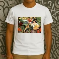 Vintage Mexico Poster Pin Up Fruits And Land T-Shirt thumb 3