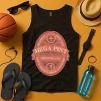 Vintage Mega Pint Hearsay Open 24 7 Brewing Co Alcohol Label Tank Top thumb 4