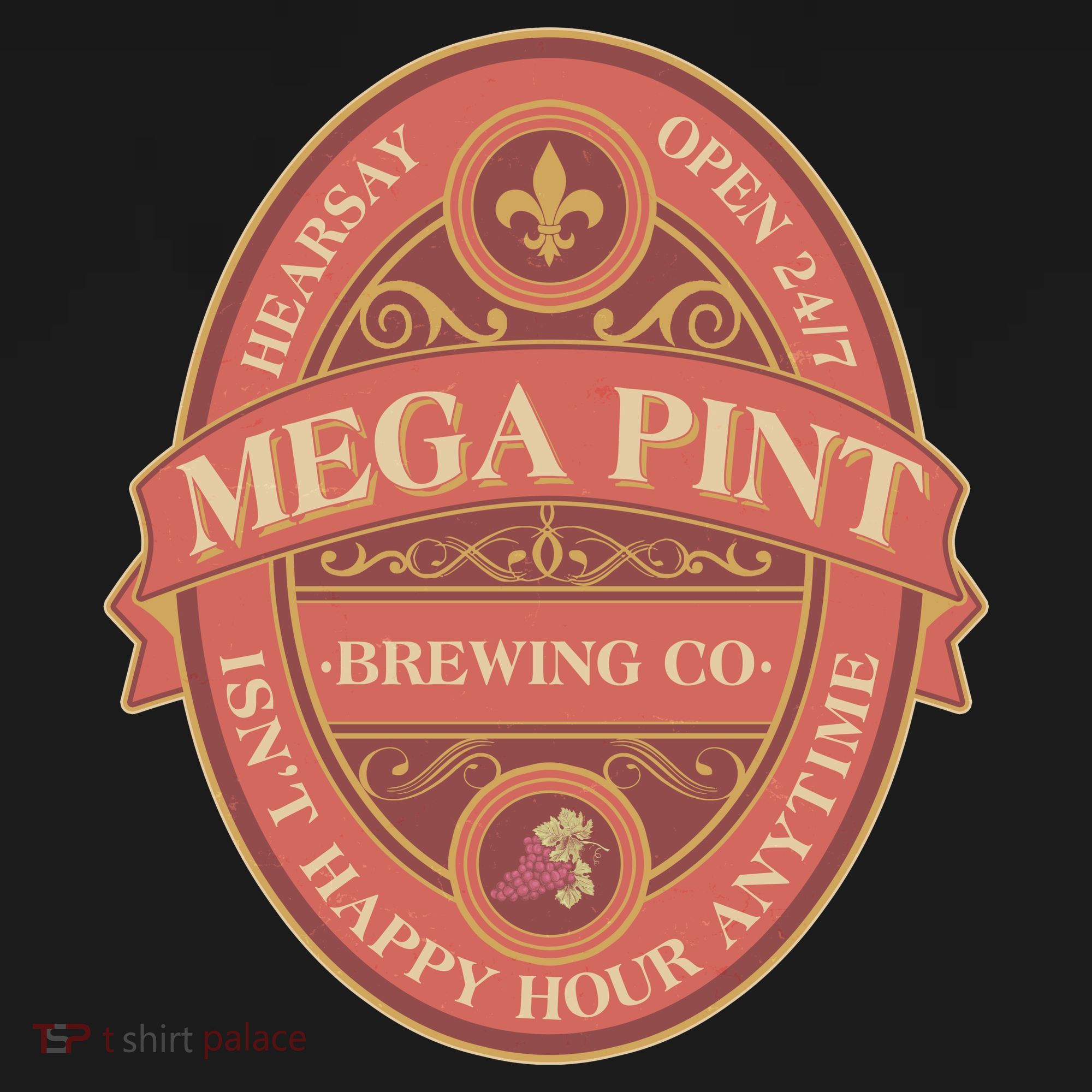 Vintage Mega Pint Hearsay Open 24 7 Brewing Co Alcohol Label Tank Top