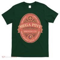 Vintage Mega Pint Hearsay Open 24 7 Brewing Co Alcohol Label T-Shirt thumb 0