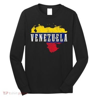Venezuela Map Pride Venezuelan Flag Long Sleeve Shirt