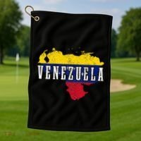 Venezuela Map Pride Venezuelan Flag Golf Towel thumb 1