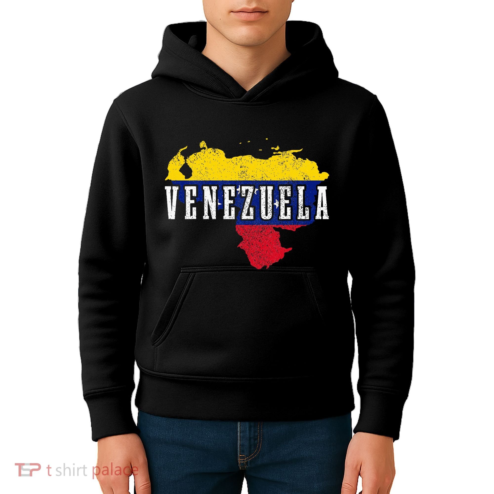 Venezuela Map Pride Venezuelan Flag Kids Hoodie