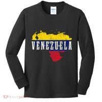 Venezuela Map Pride Venezuelan Flag Kids Long Sleeve Shirt thumb 0