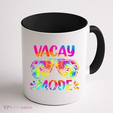 Vacay Mode Palm Tree Beach Vacation Summer Getaway Holiday Coffee Mug back