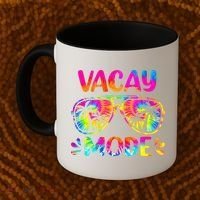 Vacay Mode Palm Tree Beach Vacation Summer Getaway Holiday Coffee Mug thumb 2
