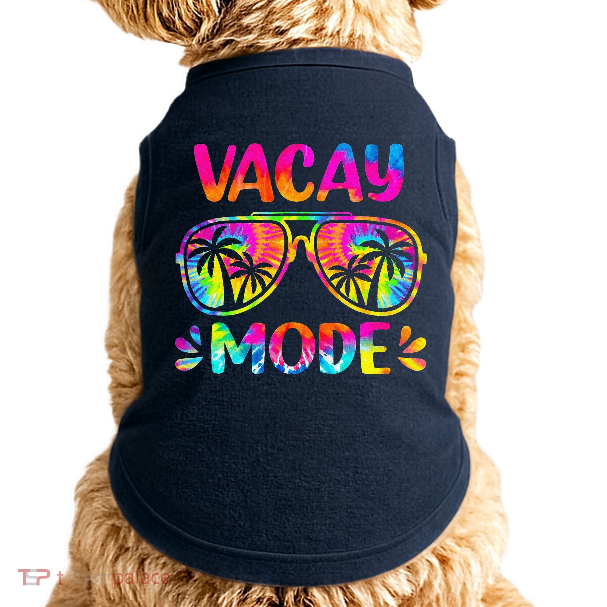Vacay Mode Palm Tree Beach Vacation Summer Getaway Holiday Doggie Tank