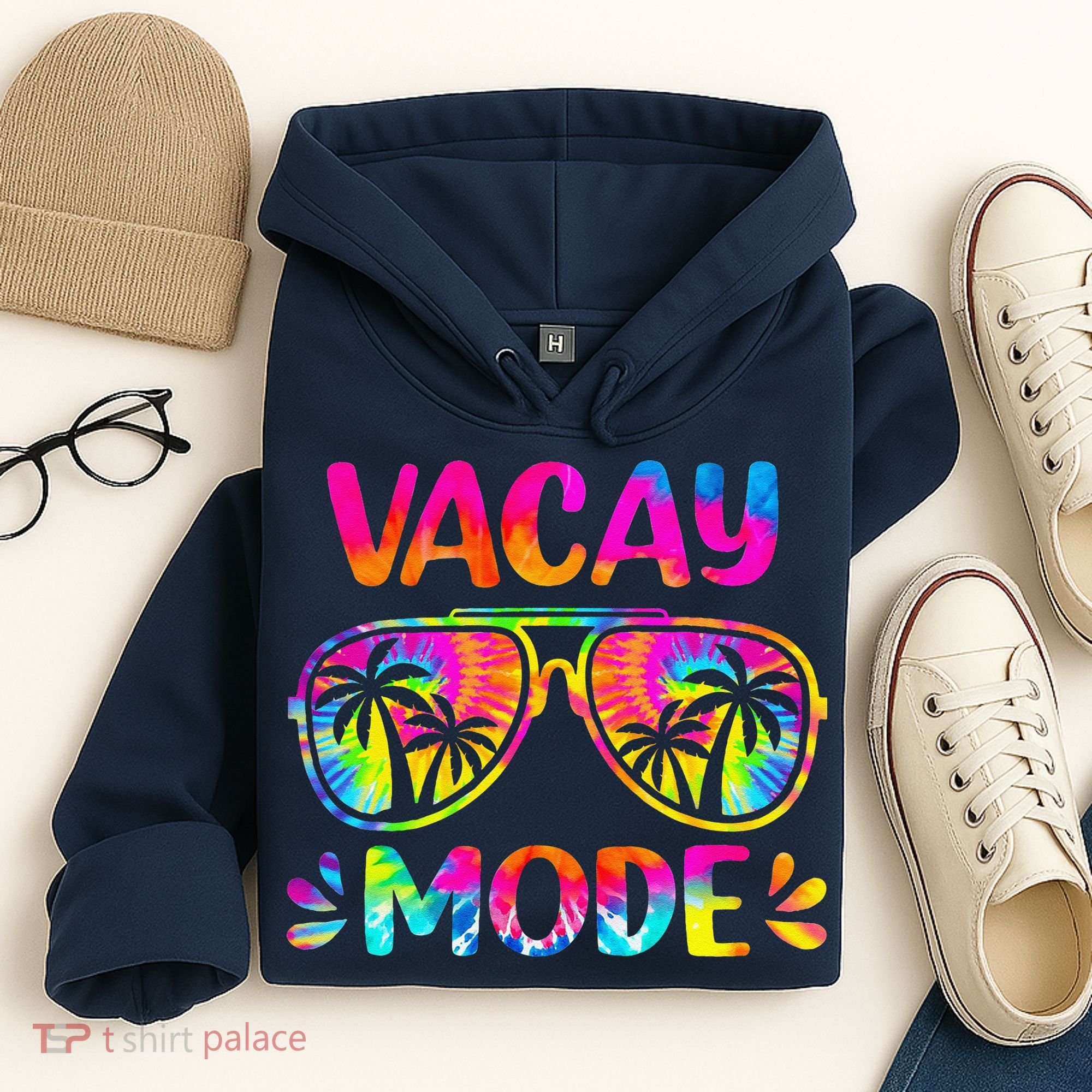 Vacay Mode Palm Tree Beach Vacation Summer Getaway Holiday Hoodie