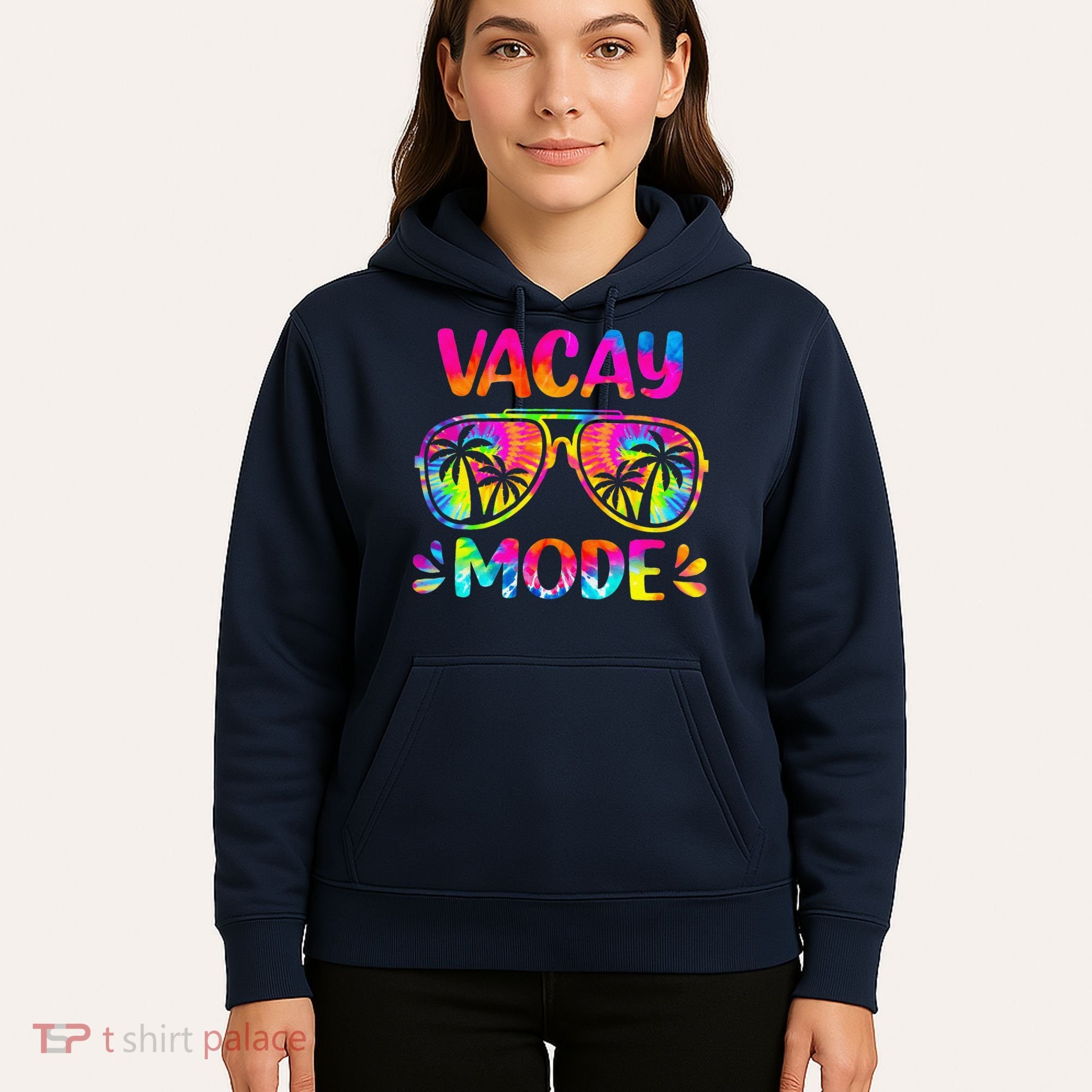 Vacay Mode Palm Tree Beach Vacation Summer Getaway Holiday Hoodie