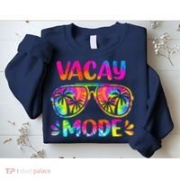 Vacay Mode Palm Tree Beach Vacation Summer Getaway Holiday Sweatshirt thumb 2