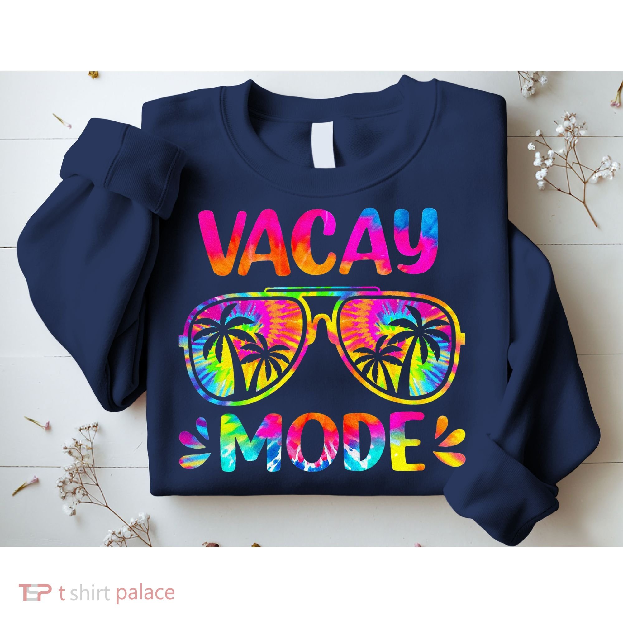Vacay Mode Palm Tree Beach Vacation Summer Getaway Holiday Sweatshirt