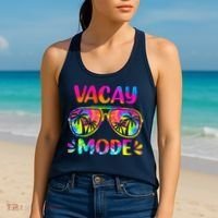 Vacay Mode Palm Tree Beach Vacation Summer Getaway Holiday Women's Tank Top thumb 2