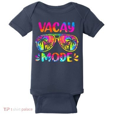 Vacay Mode Palm Tree Beach Vacation Summer Getaway Holiday Baby Bodysuit