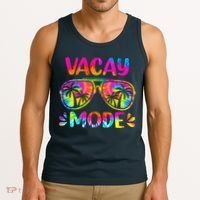 Vacay Mode Palm Tree Beach Vacation Summer Getaway Holiday Tank Top thumb 3