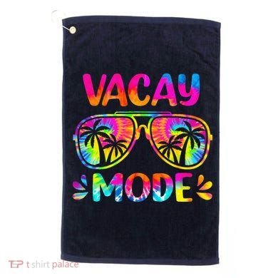 Vacay Mode Palm Tree Beach Vacation Summer Getaway Holiday Golf Towel