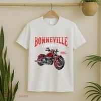 Vintage Motorcycle Racing Bonneville Salt Flats Biker Lover T-Shirt thumb 2