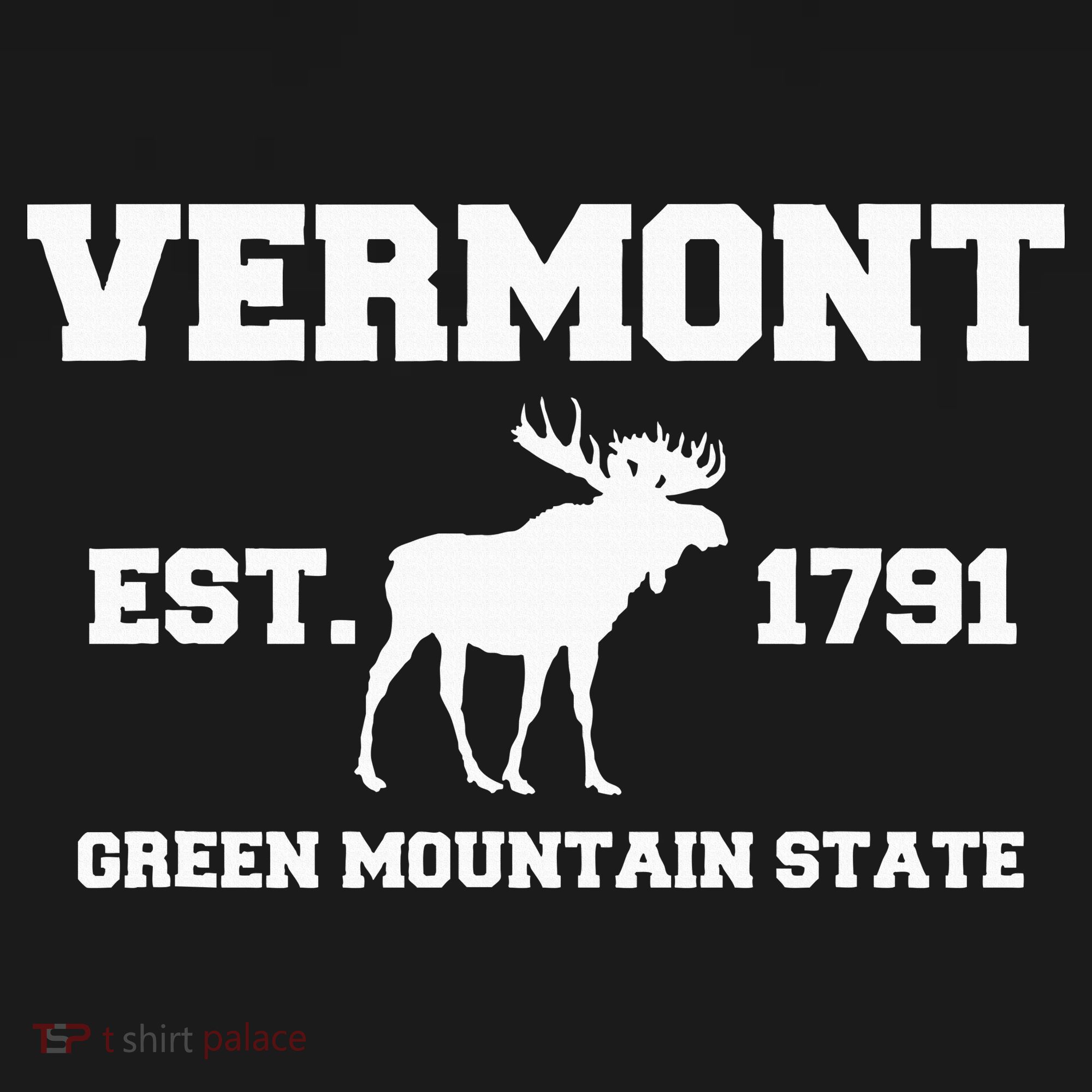 Vermont Moose Souvenir Est 1791 Green Mountain Doggie Tank