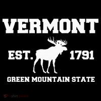 Vermont Moose Souvenir Est 1791 Green Mountain Women's Hoodie thumb 2