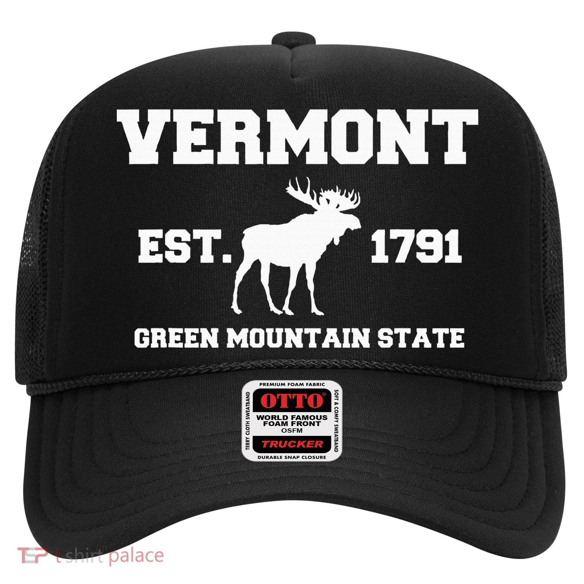 Vermont Moose Souvenir Est 1791 Green Mountain Hat