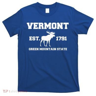 Vermont Moose Souvenir Est 1791 Green Mountain T-Shirt