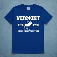 Vermont Moose Souvenir Est 1791 Green Mountain T-Shirt thumb 5