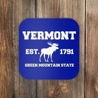Vermont Moose Souvenir Est 1791 Green Mountain Coaster thumb 0