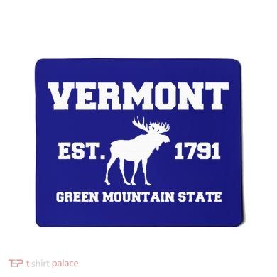 Vermont Moose Souvenir Est 1791 Green Mountain Mousepad