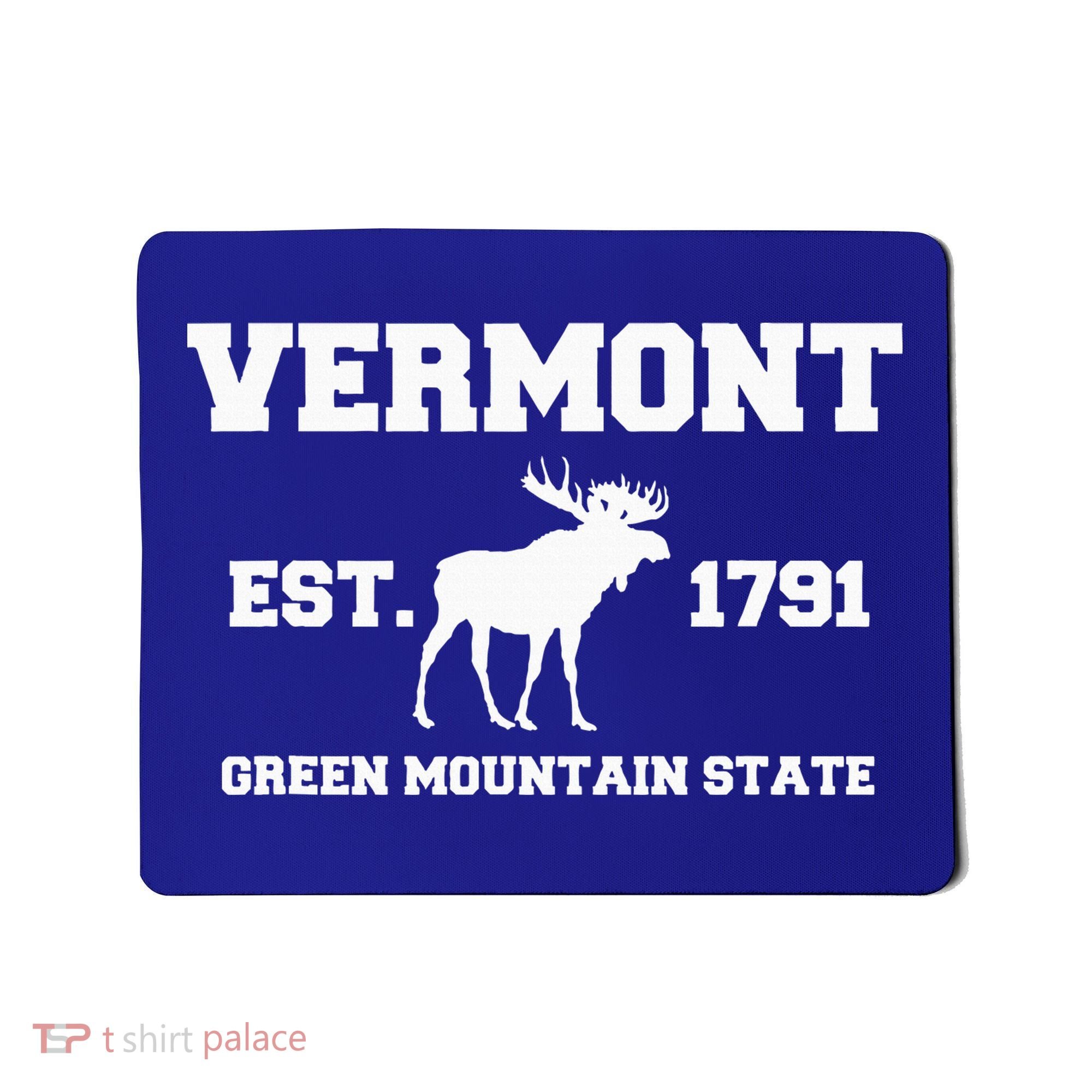 Vermont Moose Souvenir Est 1791 Green Mountain Mousepad