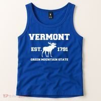 Vermont Moose Souvenir Est 1791 Green Mountain Tank Top thumb 2