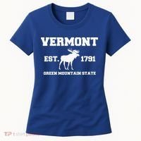 Vermont Moose Souvenir Est 1791 Green Mountain Women's T-Shirt thumb 0