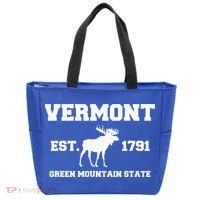 Vermont Moose Souvenir Est 1791 Green Mountain Tote Bag thumb 0