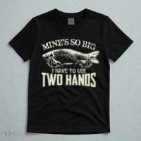 Vintage Mines So Big I Have To Use Two Hands Funny Fishing T-Shirt thumb 5