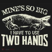 Vintage Mines So Big I Have To Use Two Hands Funny Fishing T-Shirt thumb 7