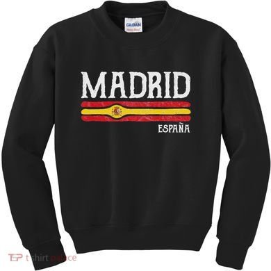 Vintage Madrid Spain Souvenir Espana Gift Kids Sweatshirt
