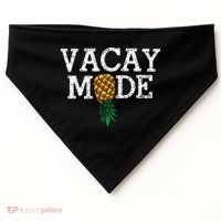 Vacay Mode summer vacation upside down pineapple swinger USA-Made Doggie Bandana thumb 0