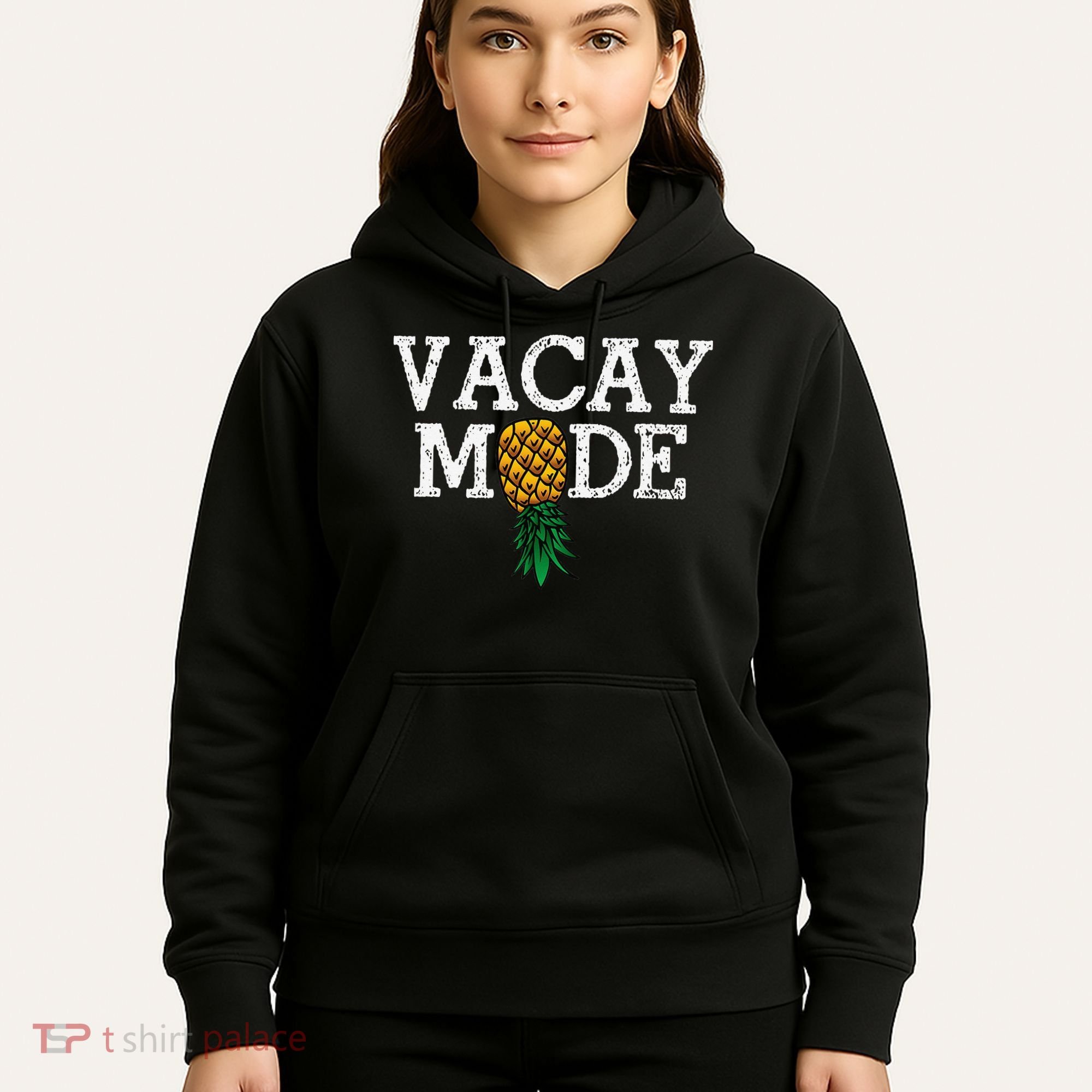 Vacay Mode summer vacation upside down pineapple swinger Hoodie