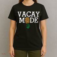 Vacay Mode summer vacation upside down pineapple swinger T-Shirt thumb 4