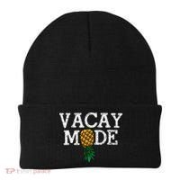 Vacay Mode summer vacation upside down pineapple swinger Beanie thumb 0