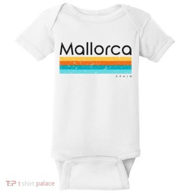 Vintage Mallorca Spain Retro Design Baby Bodysuit